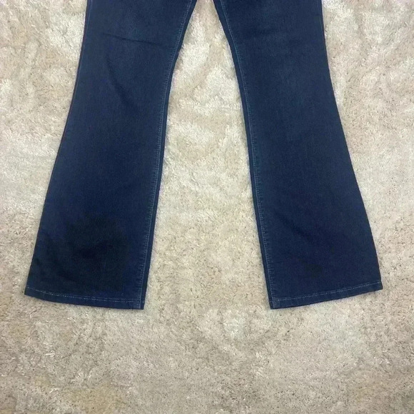 Laurie Felt Pull On Jeans Women's PXS Black Mid-Rise Silky Boot Cut Dark Wash - Picture 4 of 9